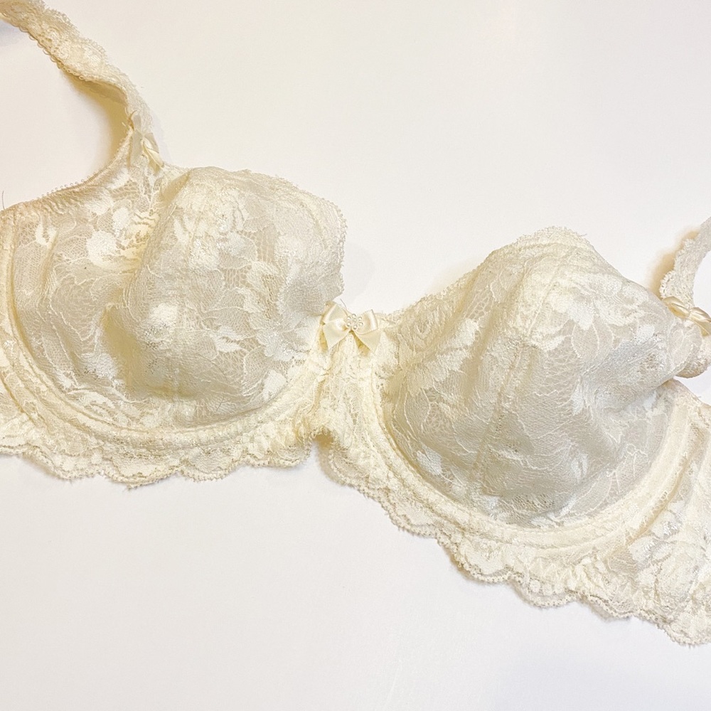 2/$40 Change Lingerie Cream Lace Bra Bridal